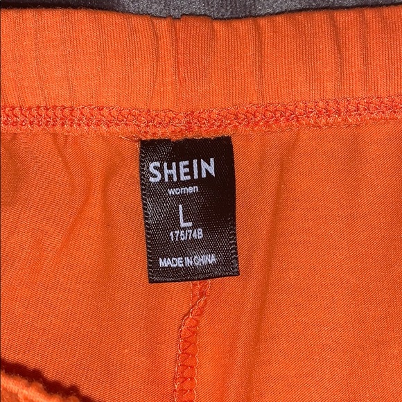 NEW orange SHEIN biker shorts - Picture 3 of 4